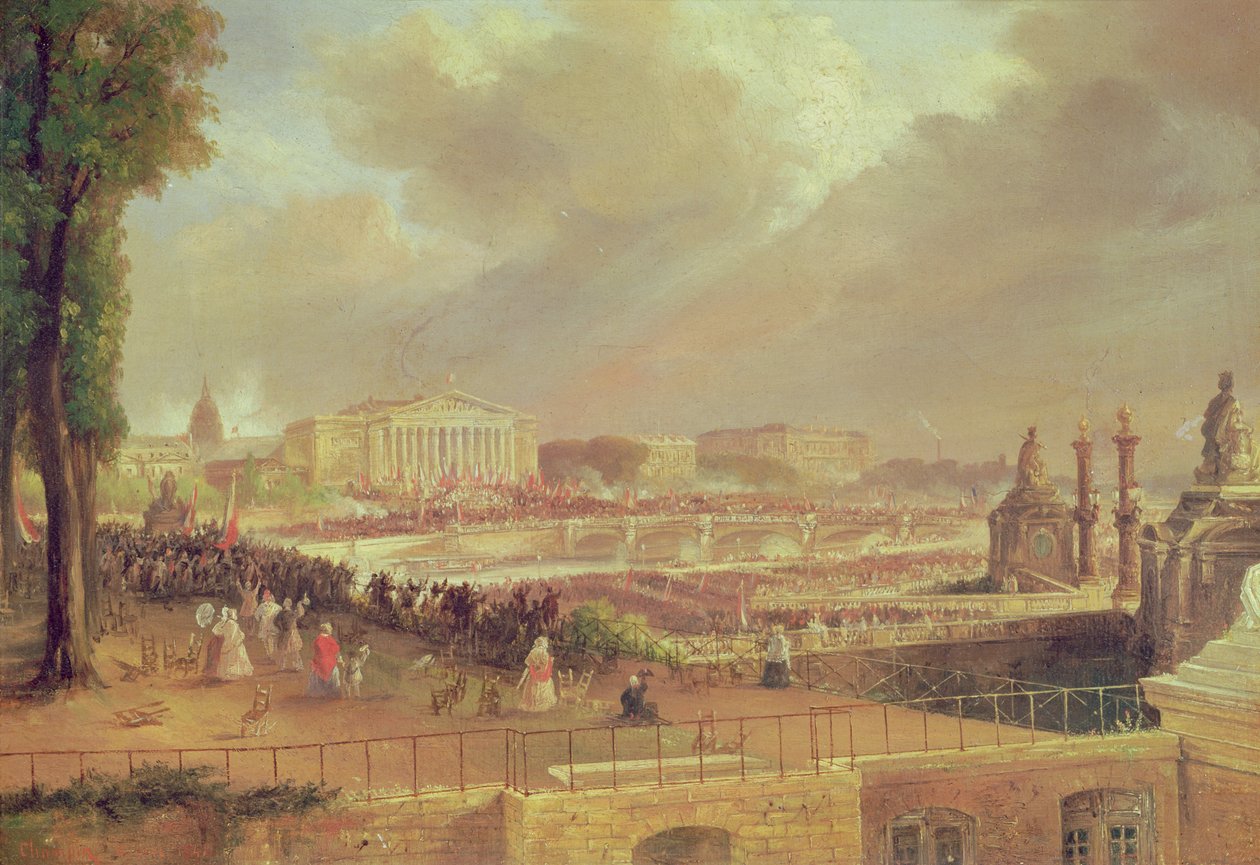 Proclamation of the Second French Republic, Place de la Concorde, February 24, 1848 by Jean Jacques Champin