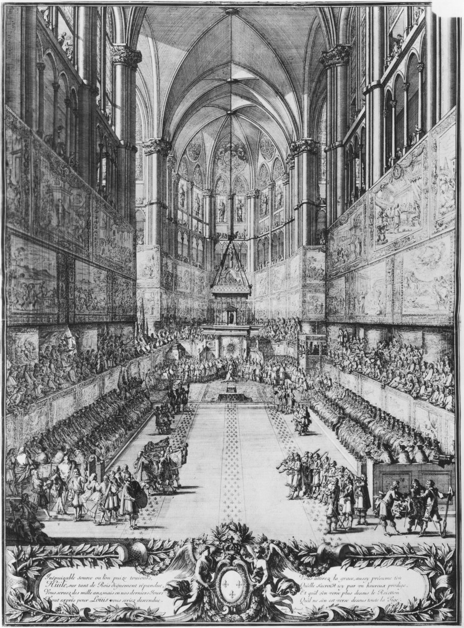 The Coronation of Louis XIV on 7th June 1654 in Reims Cathedral by Jean Lepautre