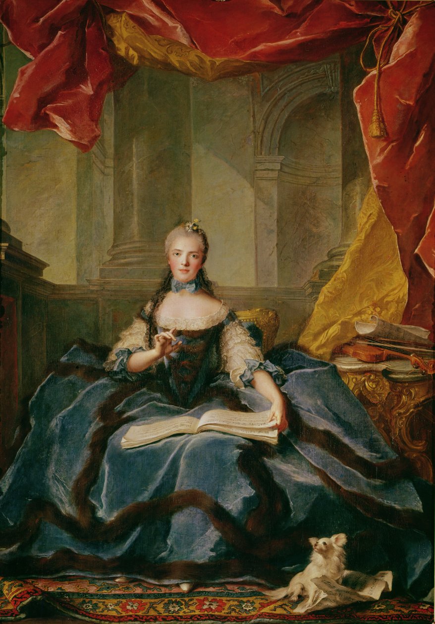 Madame Adelaide de France in Court Dress, 1758 by Jean Marc Nattier