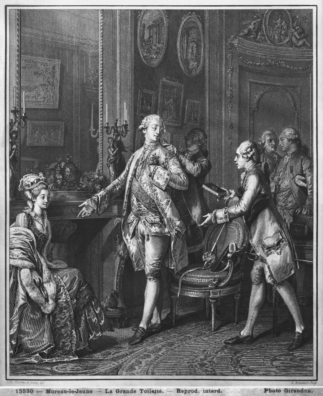 The Great Toilette, Engraved by Antoine Louis Romanet, c.1777 by Jean Michel the Younger Moreau