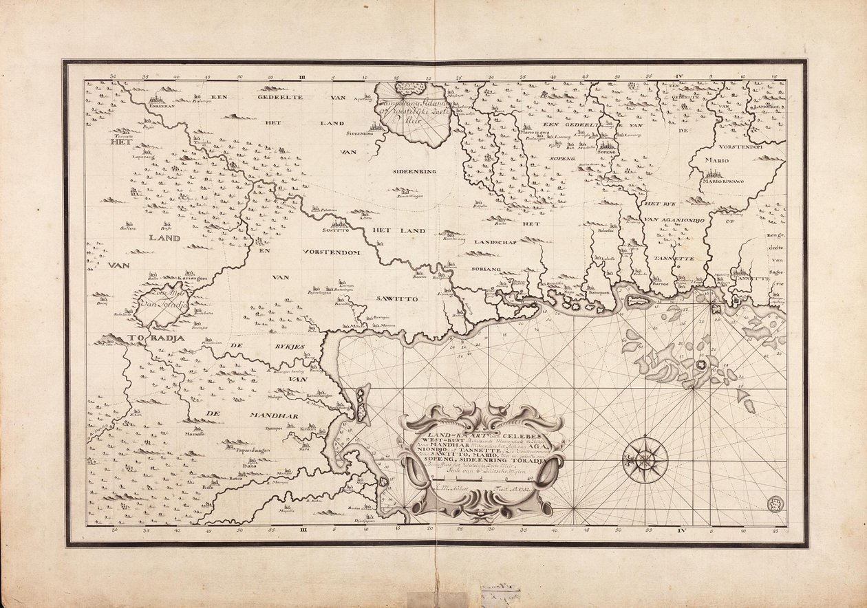 Map of Part of the Western Coast of Celebes by Jean Michiel Aubert