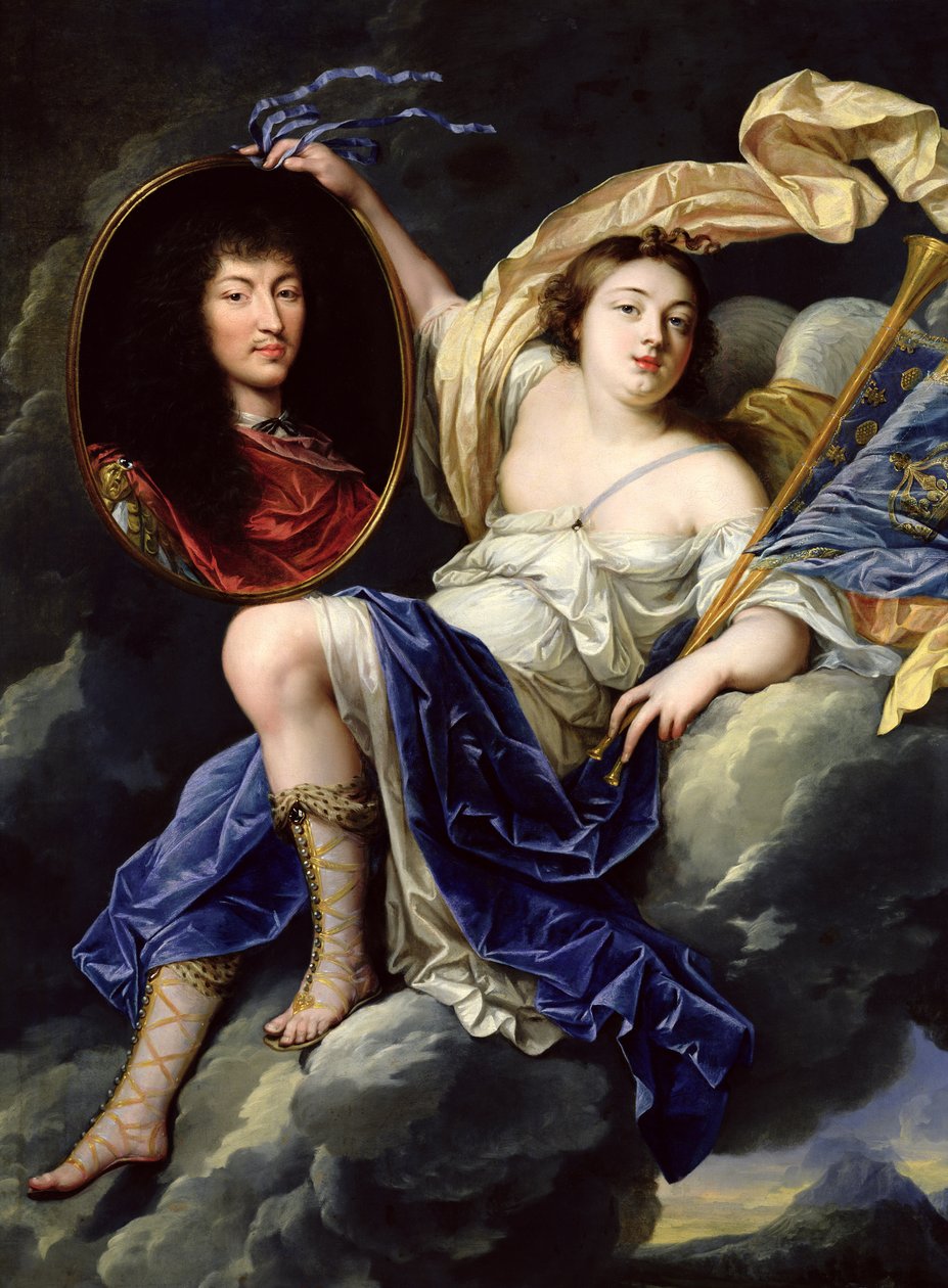 Fame Presenting a Portrait of Louis XIV (1638-1715) to France by Jean Nocret