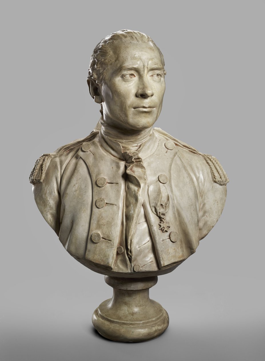 Portrait Bust of John Paul Jones (modeled 1780, cast 1787-89) by Jean Antoine Houdon