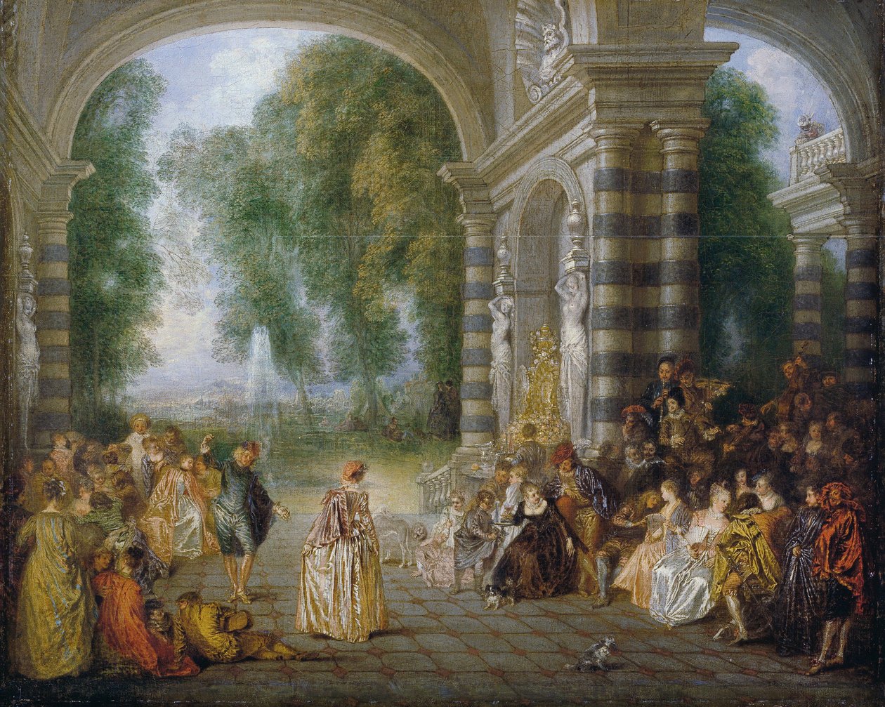 The Pleasures of the Ball by Jean-Antoine Watteau