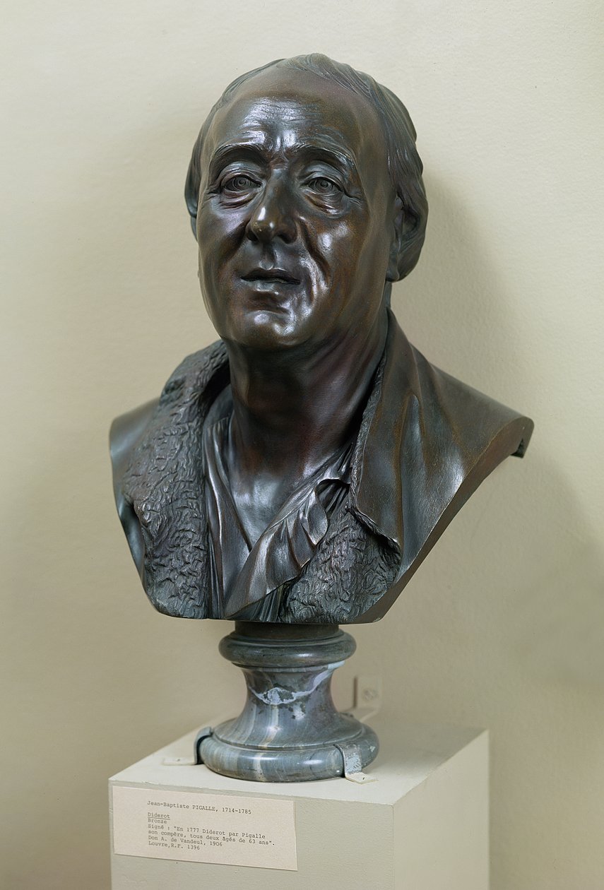 Bust of Denis Diderot, 1777 by Jean Baptiste Pigalle