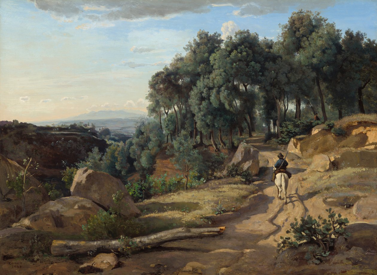 A View near Volterra by Jean-Baptiste-Camille Corot