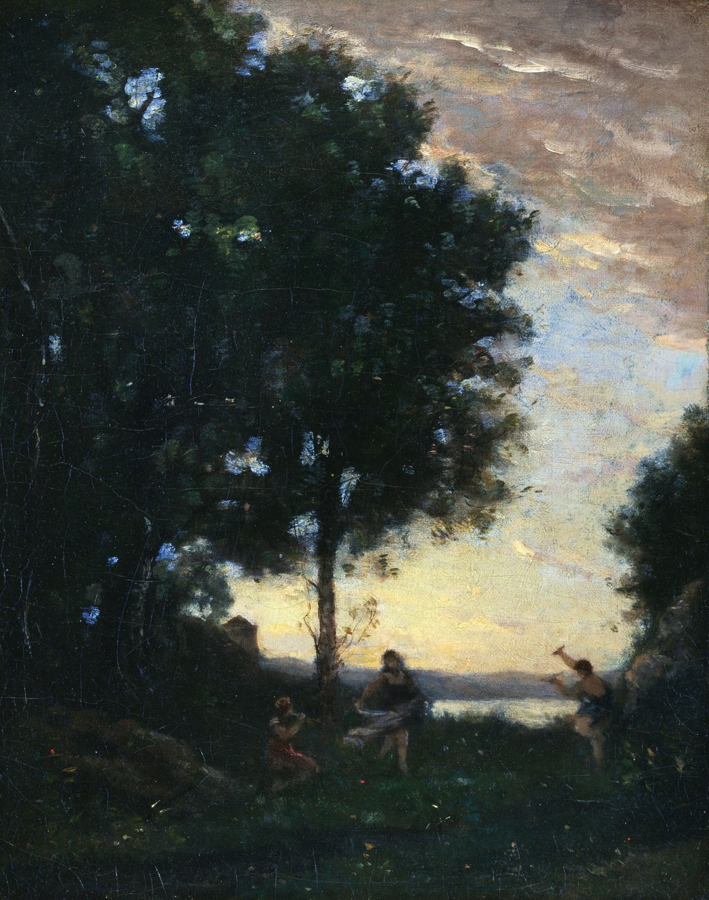 Fauns and Nymphs Dancing by Jean-Baptiste-Camille Corot