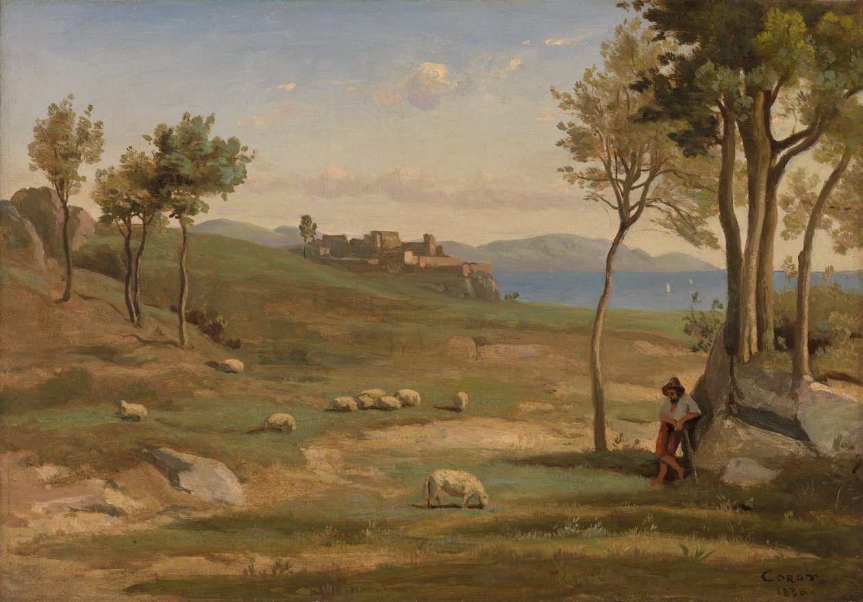 Italian Landscape by Jean-Baptiste-Camille Corot
