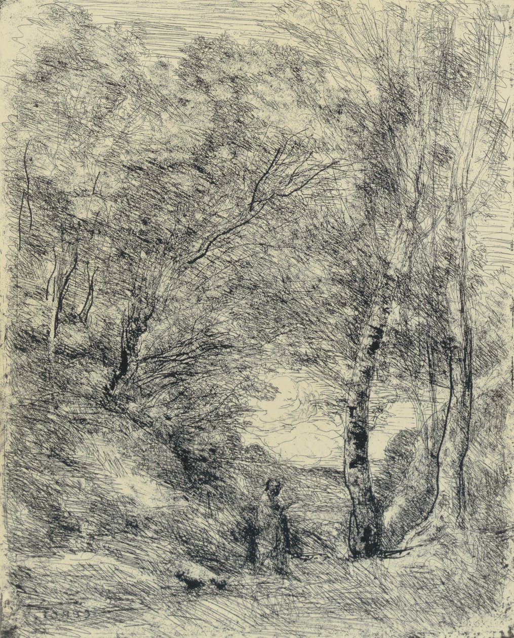 The Garden of Horace by Jean-Baptiste-Camille Corot
