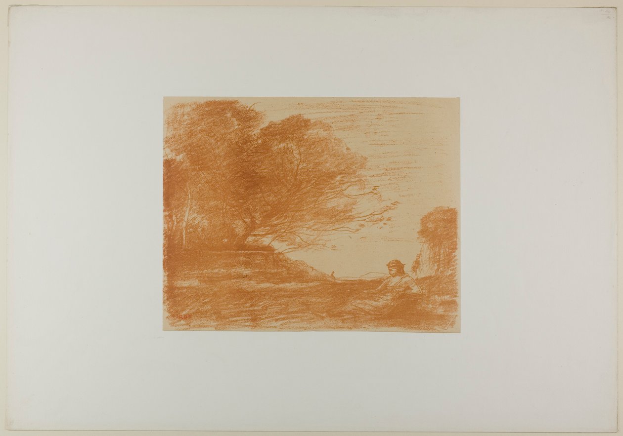 Sappho by Jean-Baptiste-Camille Corot