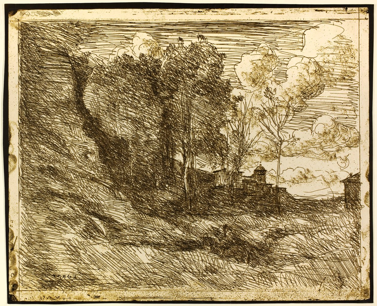 Souvenir of Ostia by Jean-Baptiste-Camille Corot