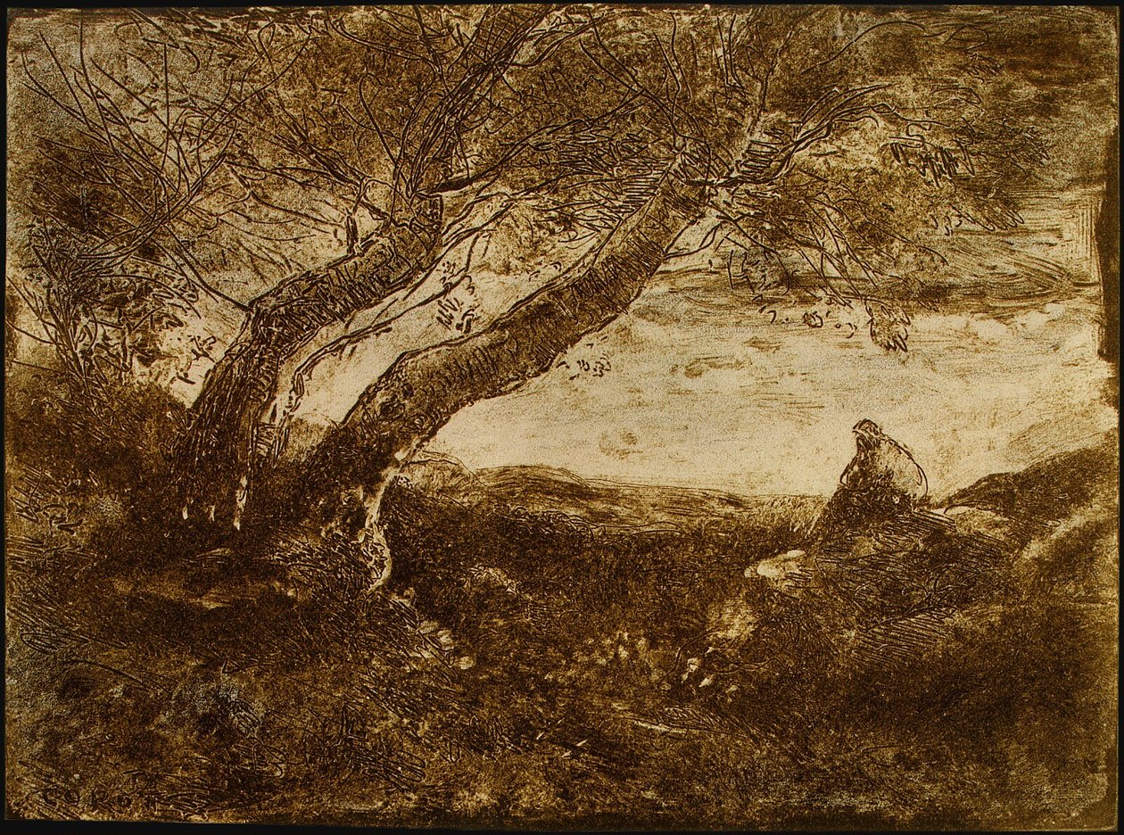 The Dreamer by Jean-Baptiste-Camille Corot