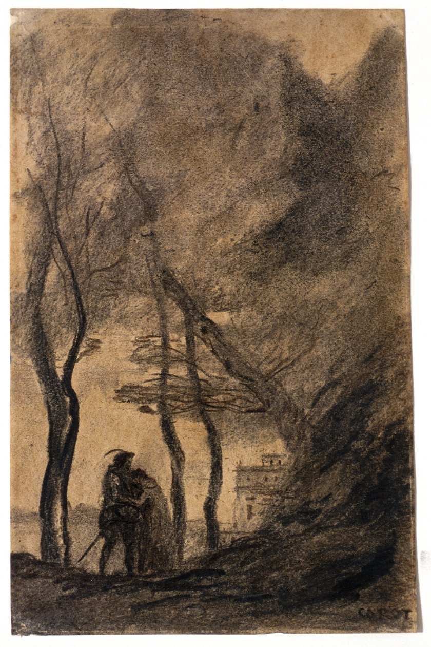 The Farewell by Jean-Baptiste-Camille Corot