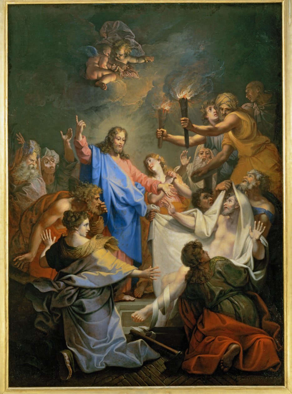 The Resurrection of Lazarus by Jean-Baptiste (after) Corneille