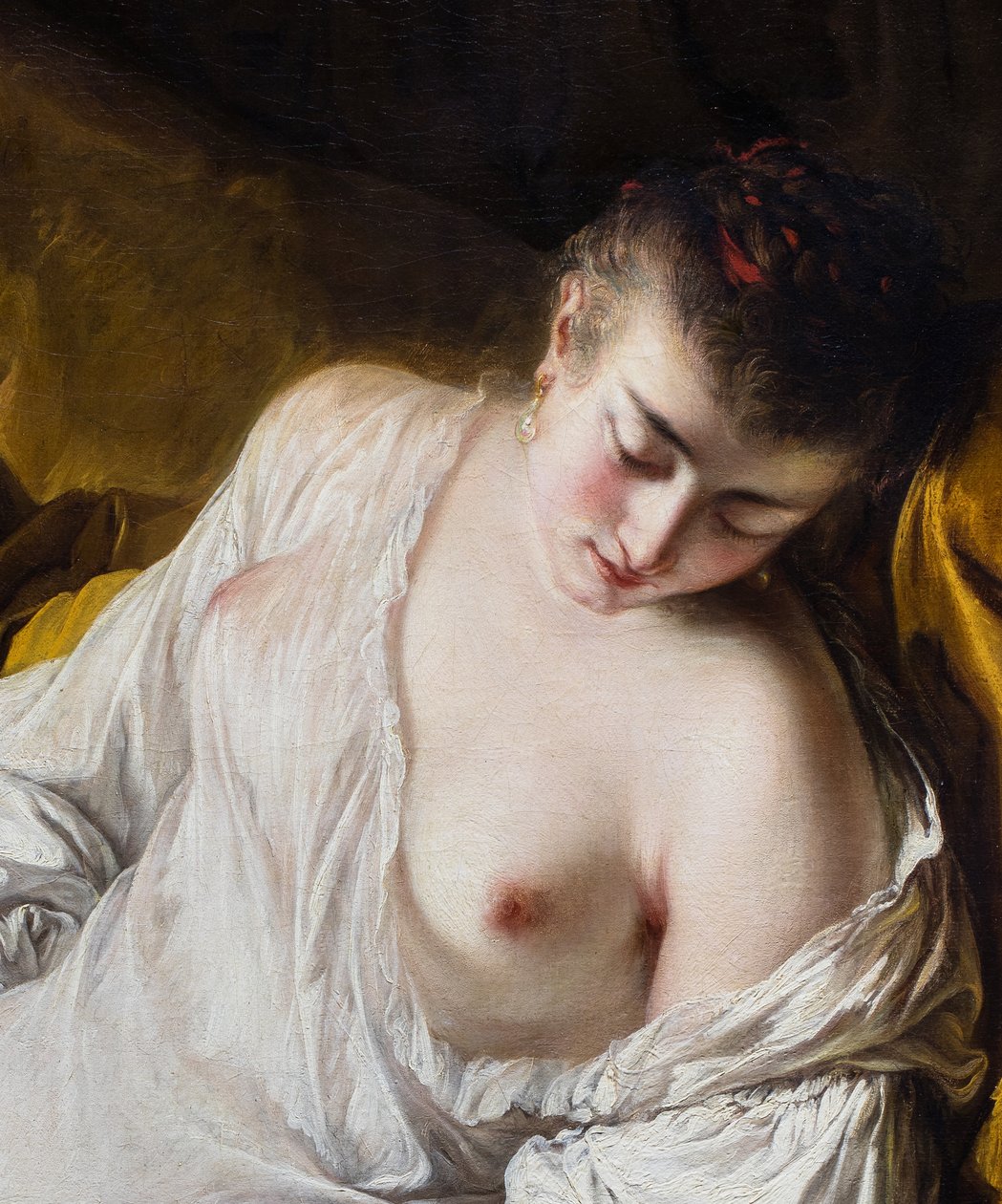 A Woman Sleeping or The Watchful Fidelity (detail) by Jean Baptiste Deshays