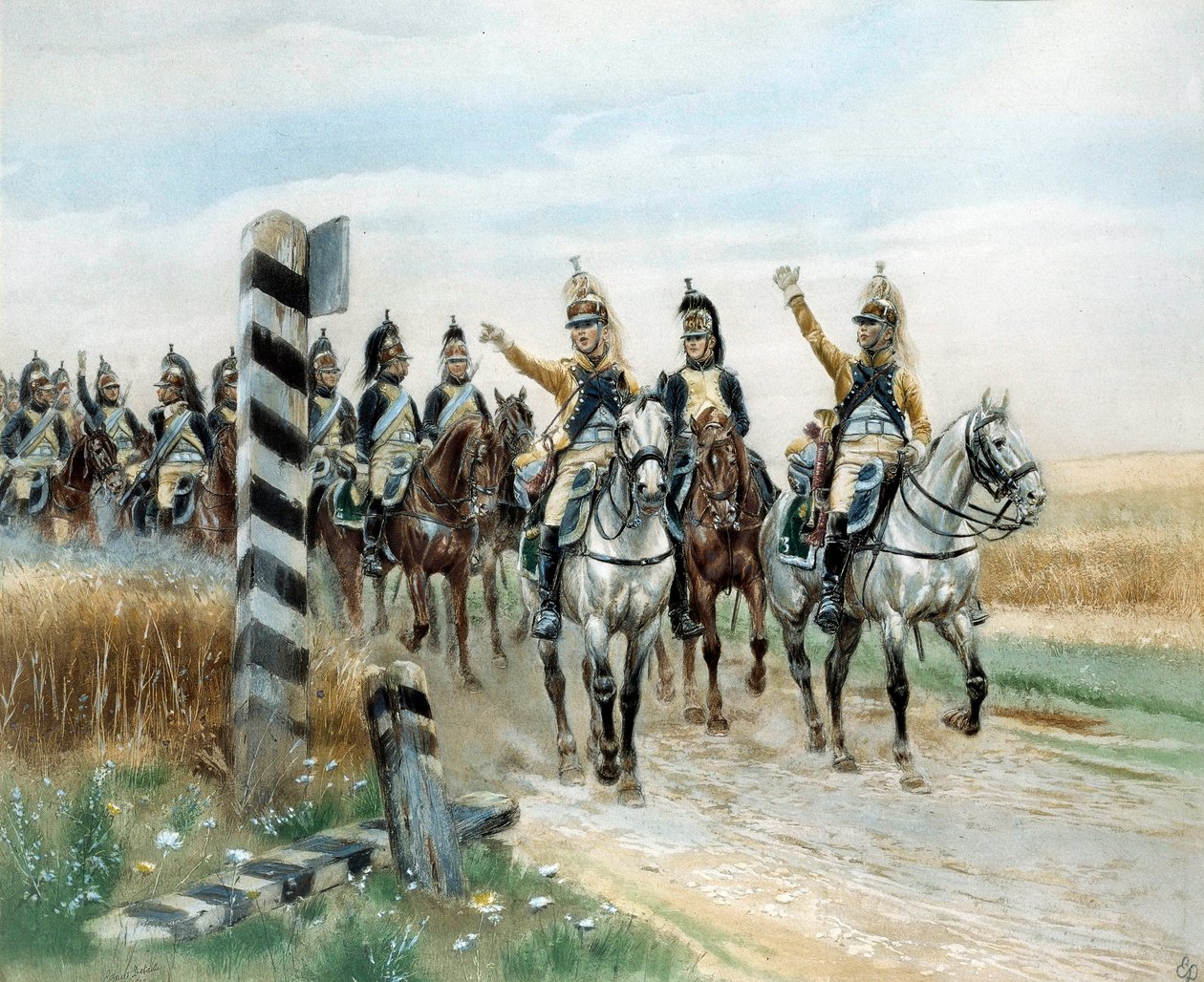 The Border Post, 23rd Dragon by Jean Baptiste Edouard Detaille