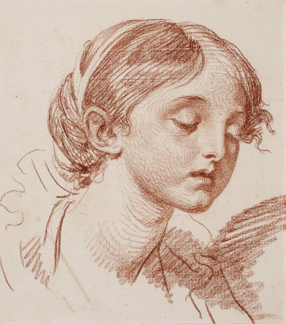 Head of a Girl by Jean-Baptiste Greuze