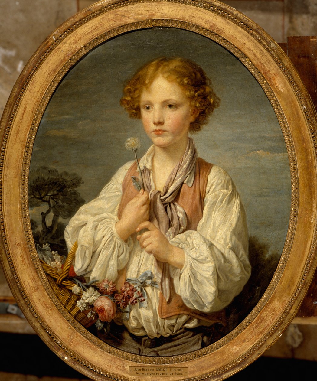 Young Shepherd Trying His Luck to Know if He is Loved by His Shepherdess by Jean-Baptiste Greuze
