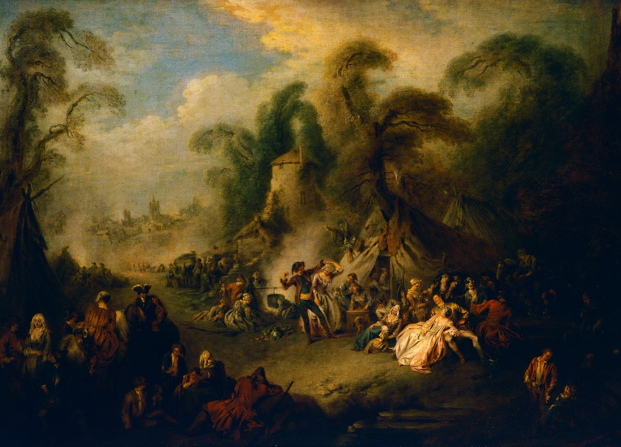 Country festival, ca 1728, painting by Jean-Baptiste Pater by Jean Baptiste Joseph Pater