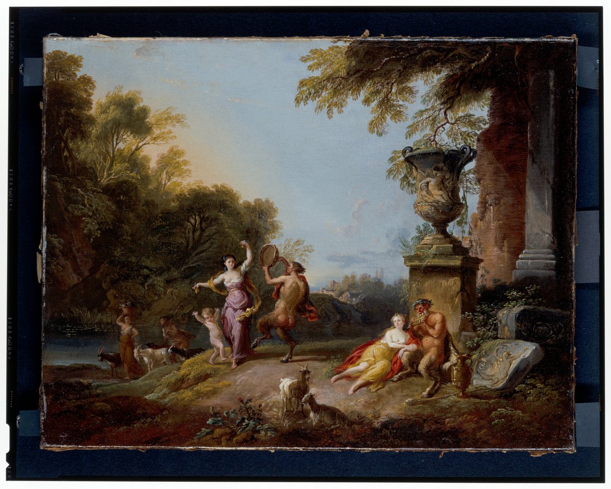 Nymphs and Satyrs in a River Landscape by Jean Baptiste Lallemand