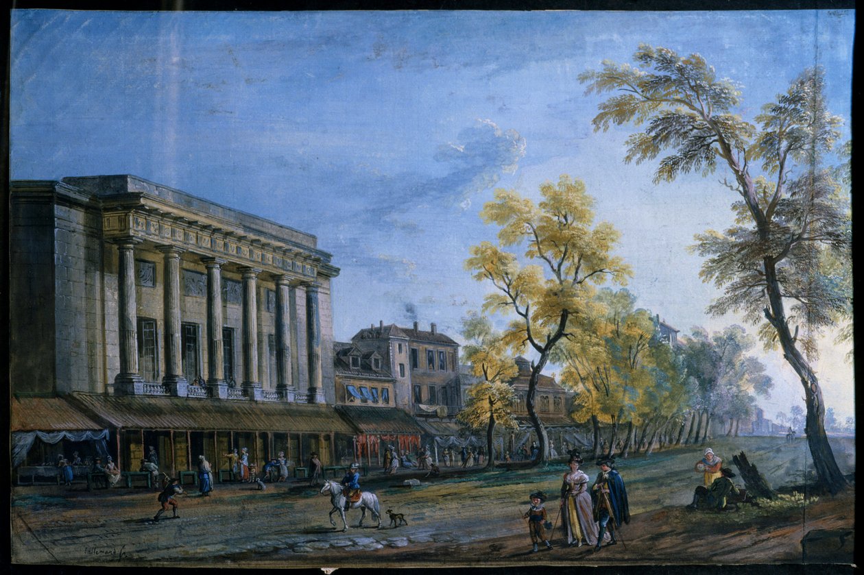 The Italian Theatre in Paris by Jean Baptiste Lallemand