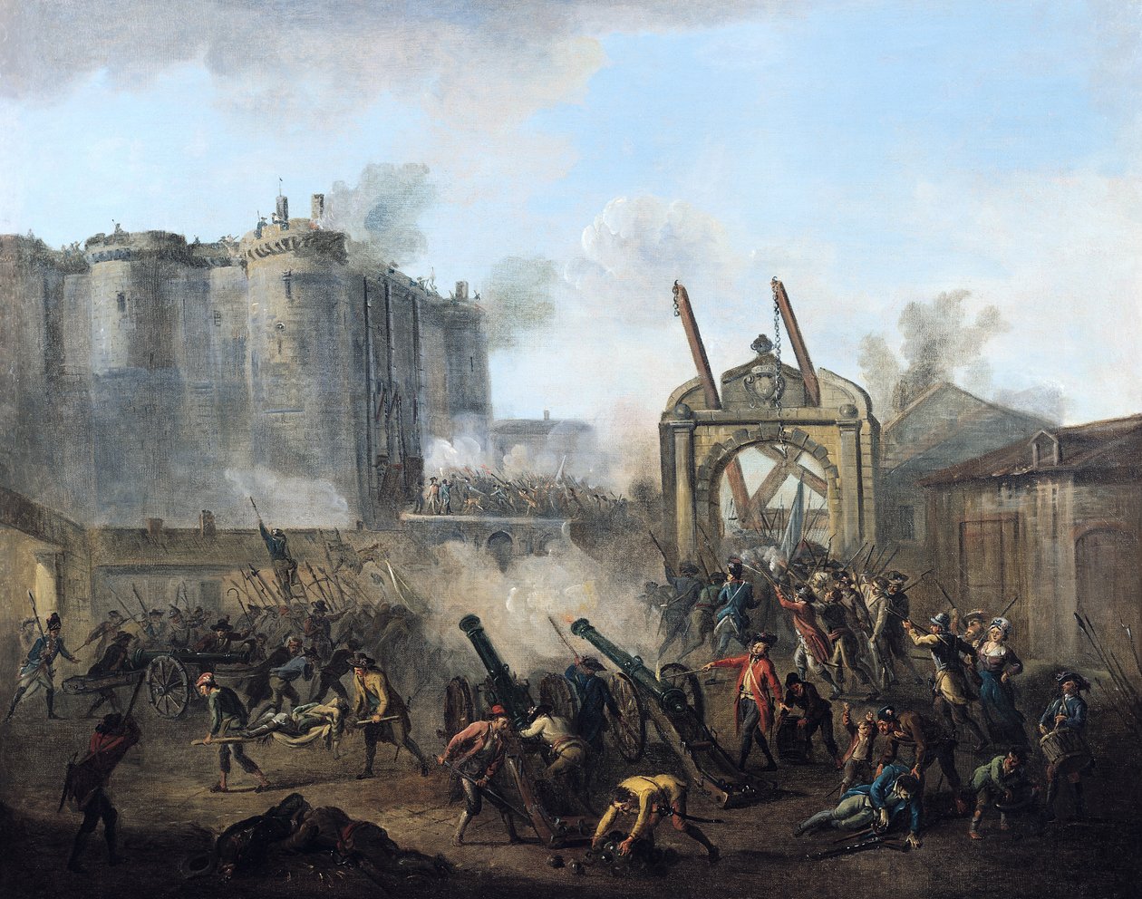 The storming of the Bastille on 14th July 1789 by Jean Baptiste Lallemand