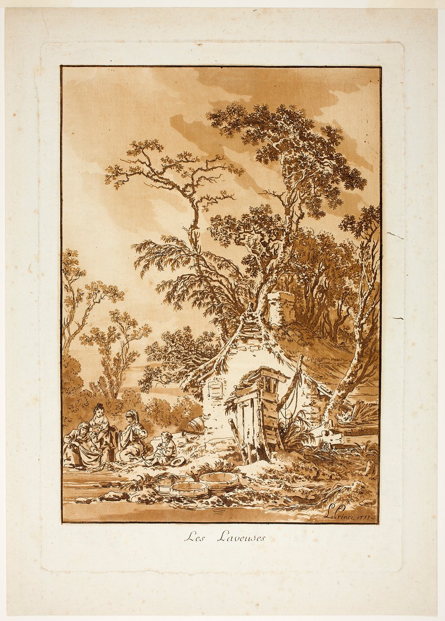 The Washerwomen by Jean-Baptiste Le Prince