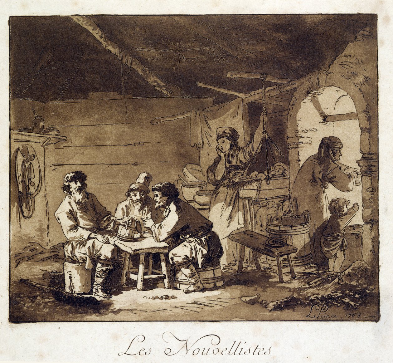 Les Nouvellistes by Jean Baptiste Le Prince