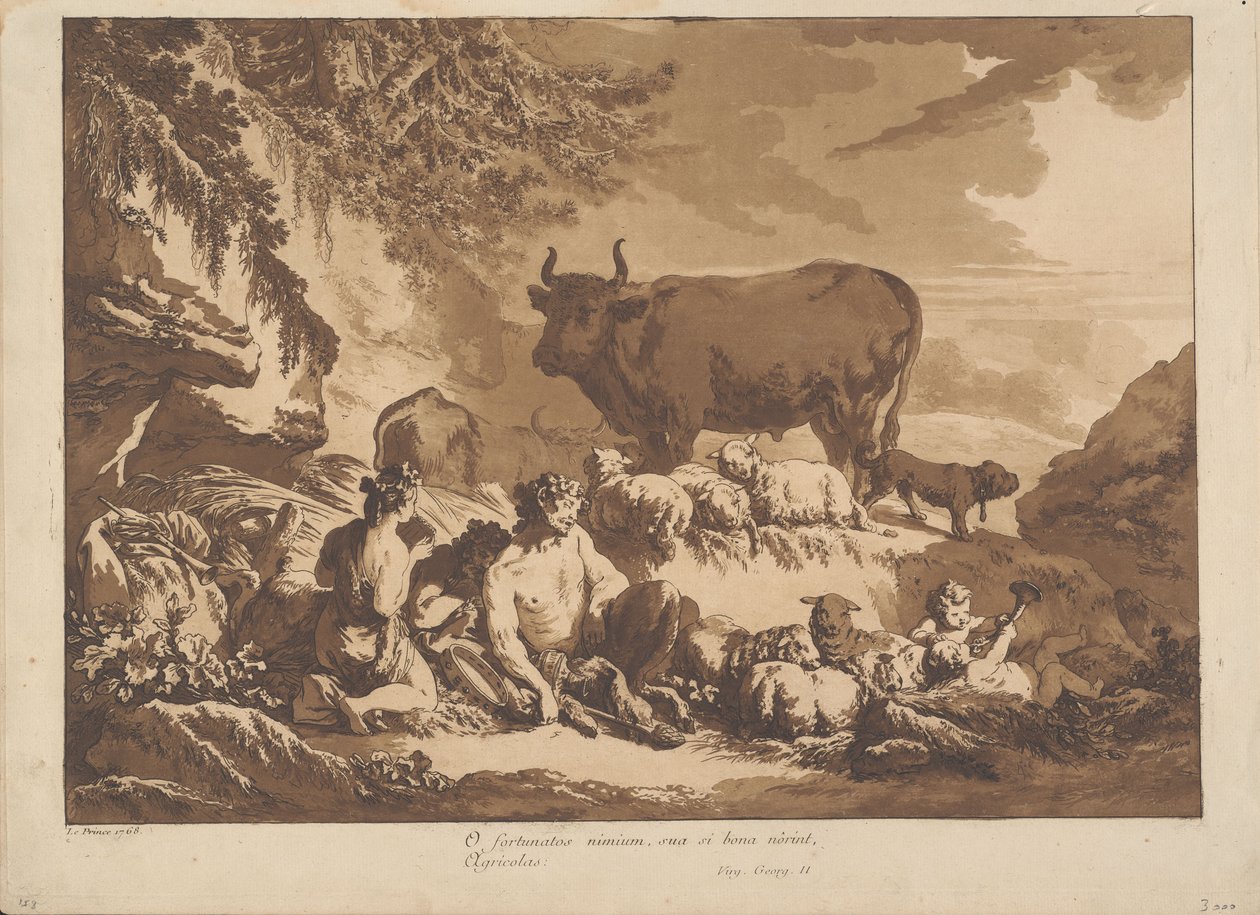 O How Extremely Happy Could Farmers Be, if Only They Would Count Their Blessings by Jean-Baptiste Le Prince