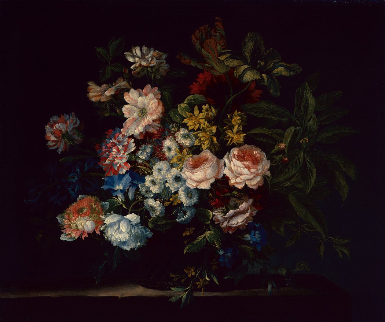 Roses, Carnations, Hyacinths and Flowers by Jean Baptiste Monnoyer