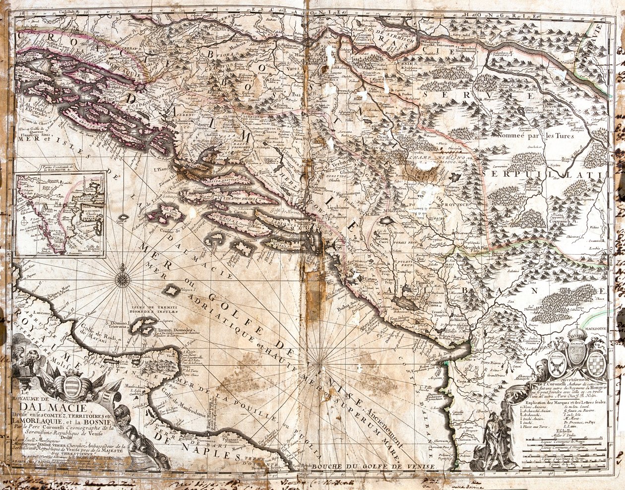 Croatia, Bosnia and Herzegovina, Serbia, North Albania, Montenegro by Jean Baptiste Nolin