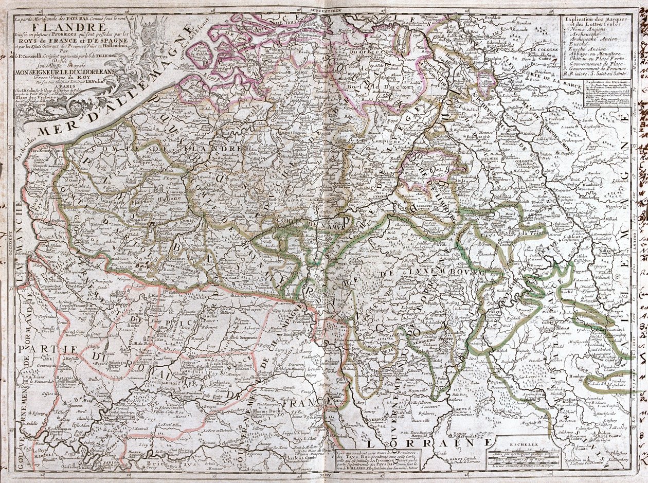 France (Region: Nord-Pas-de-Calais, Picardy, Champagne-Ardenne, Lorraine, Île-de-France), Belgium, Netherlands (Province: Zeeland, North Brabant, Limburg), Germany (State: North Rhine-Westphalia, Rhineland-Palatinate, Saarland), Luxembourg by Jean-Baptiste Nolin