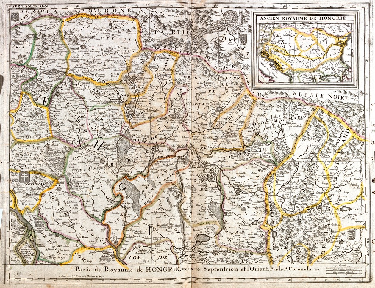 Hungary, Slovakia, east Romania by Jean Baptiste Nolin