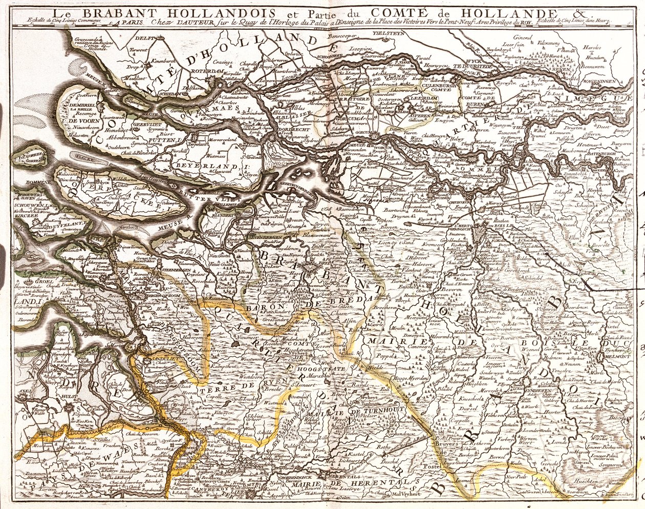 Netherlands (Province: Zeeland, South Holland, Gelderland, North Brabant), Belgium (Region: Flemish Region) by Jean Baptiste Nolin