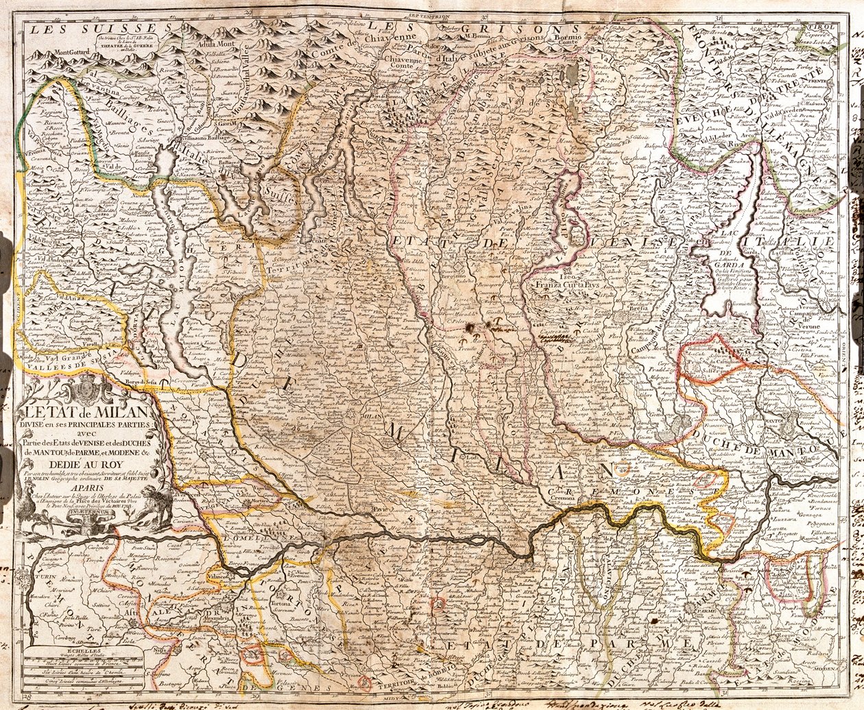 Piedmont, Lombardy, Trentino-Alto Adige, Veneto, Emilia-Romagna, Italy by Jean Baptiste Nolin