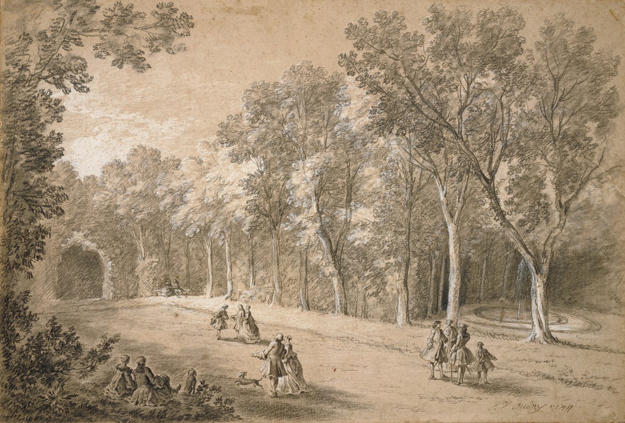 Park Scene by Jean-Baptiste Oudry