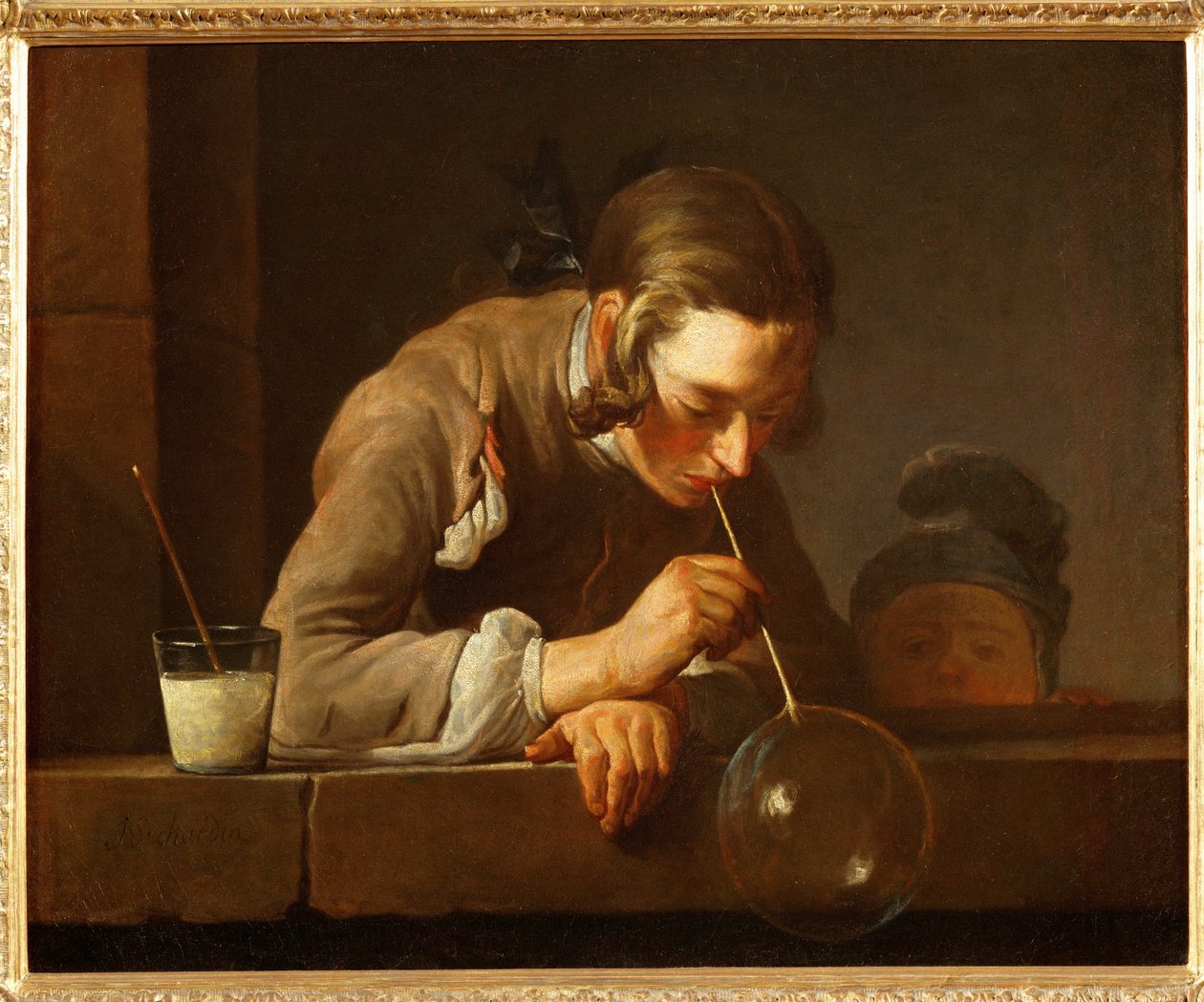 Blowing Soap-Bubbles by Jean Baptiste Simeon Chardin