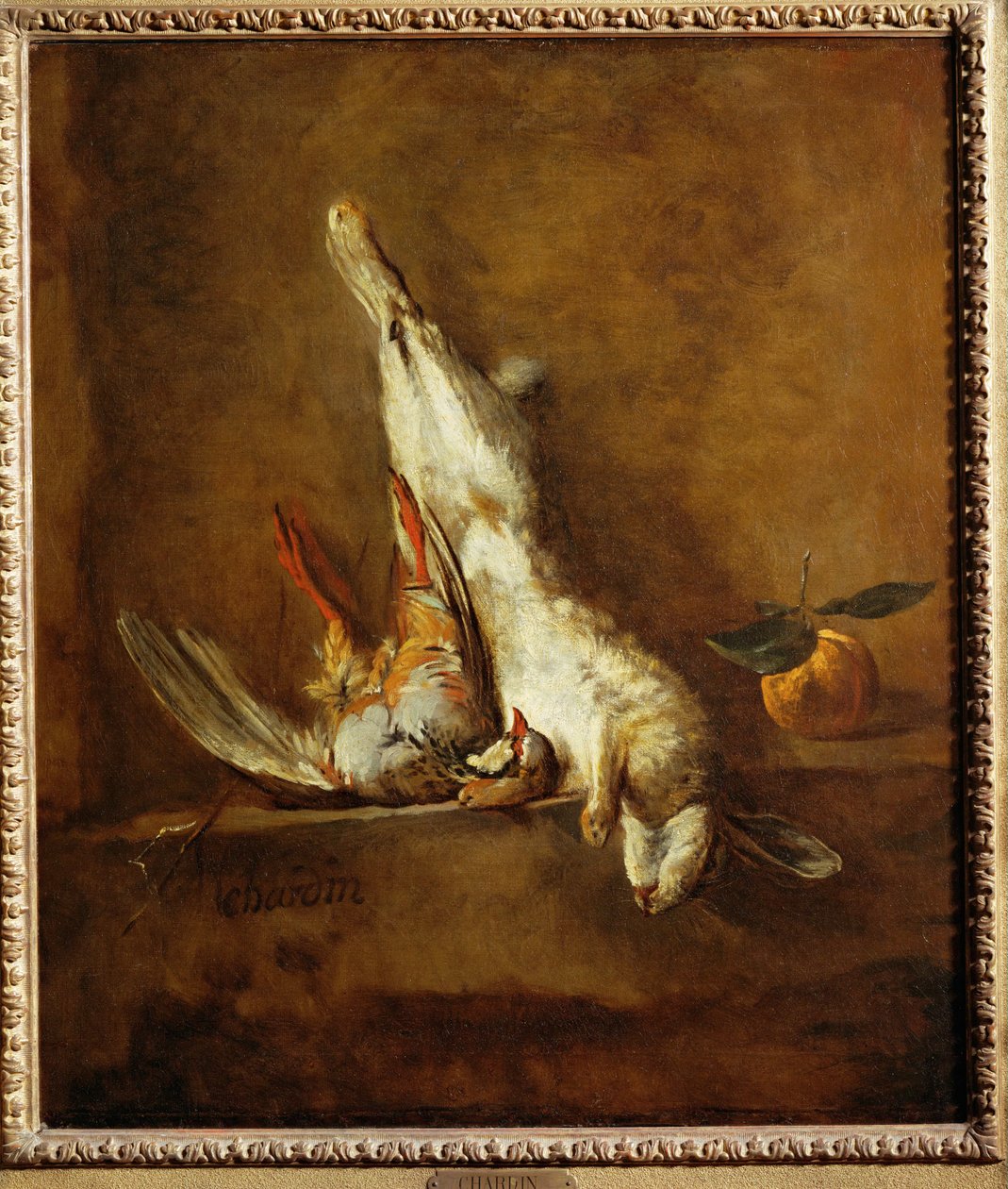 Dead Hare with Red Partridge by Jean-Baptiste Simeon Chardin