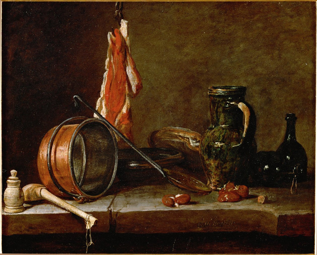 Menu of Fat and Kitchen Utensils by Jean Baptiste Simeon Chardin
