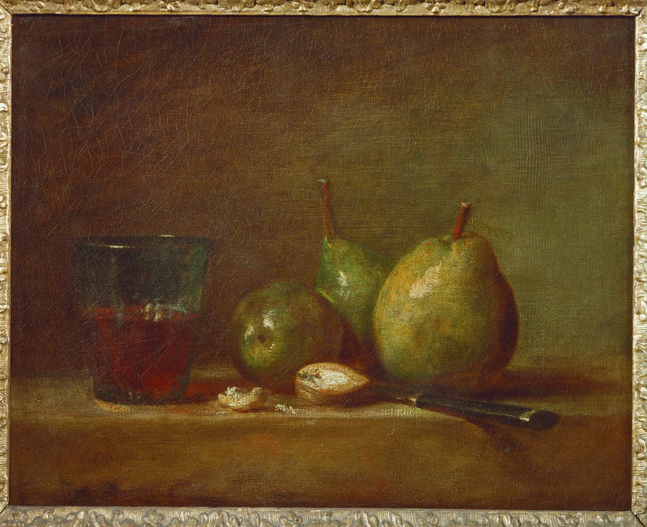 Pears and a Cup of Wine by Jean Baptiste Simeon Chardin