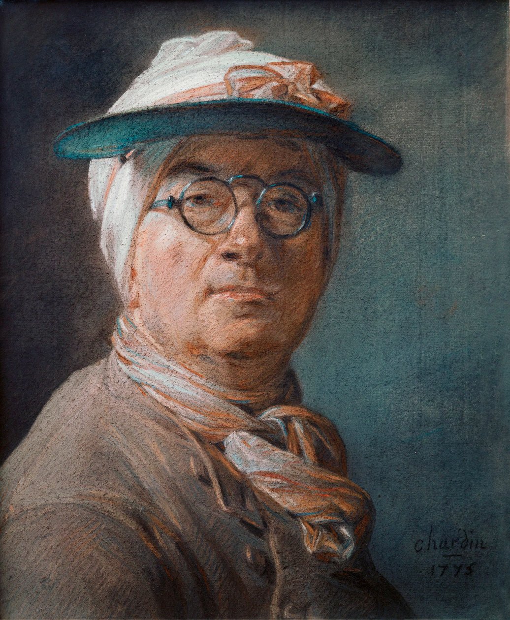 Self-portrait of Chardin, called "a l
