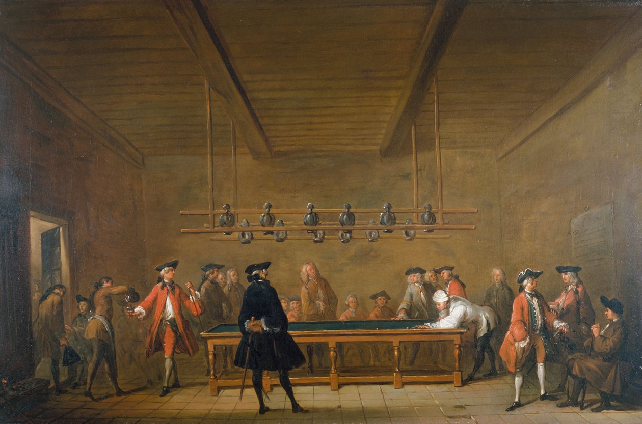 The Billiard Game, ca. 1720 by Jean Baptiste Simeon Chardin