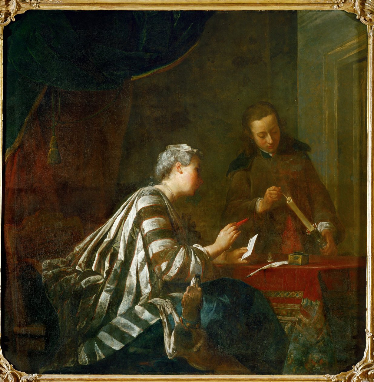 The Sealing of the Letter by Jean-Baptiste Simeon Chardin
