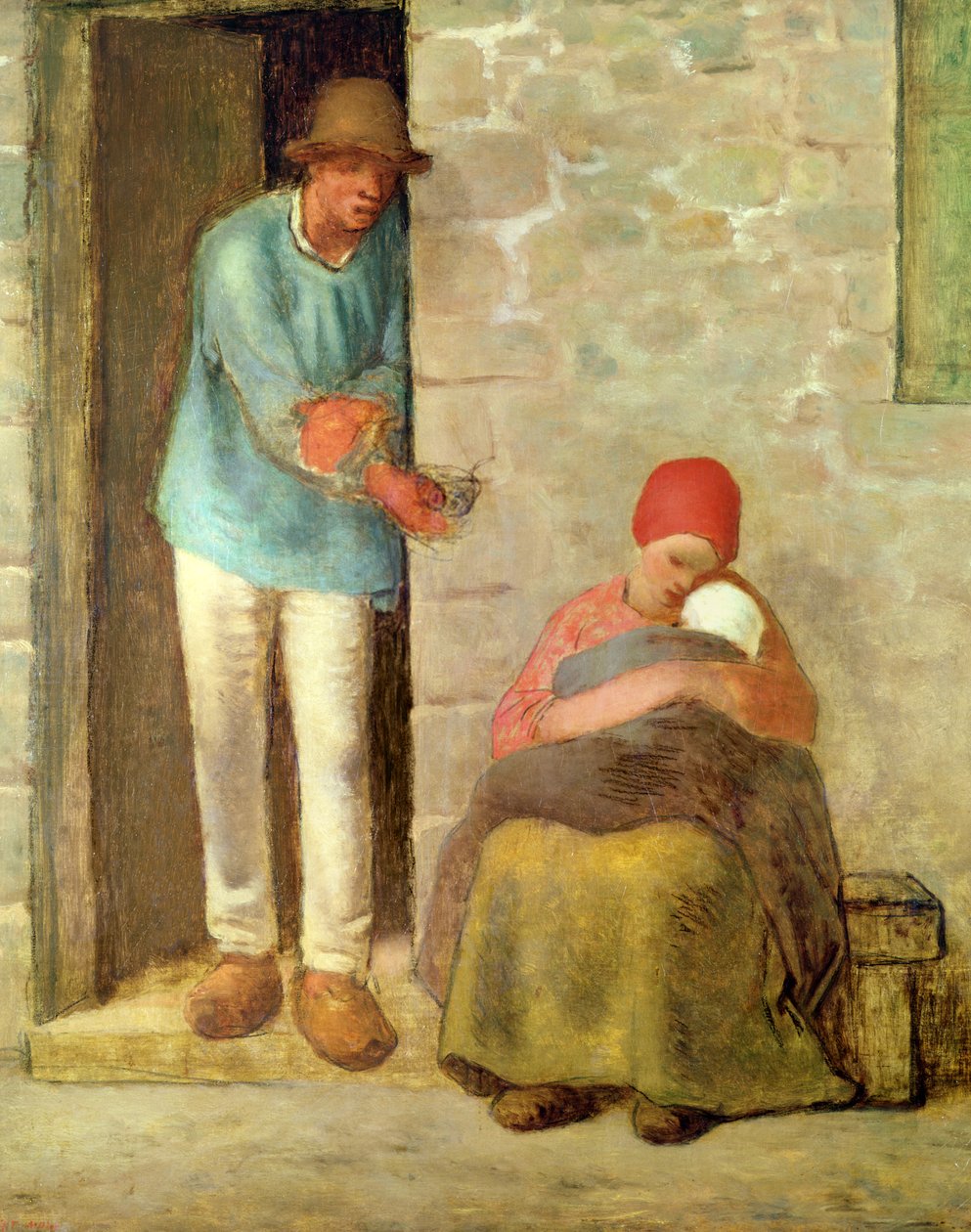Nourishment, 1858 by Jean Francois Millet
