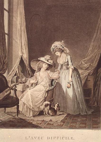 The Difficult Confession by Jean Francois Janinet