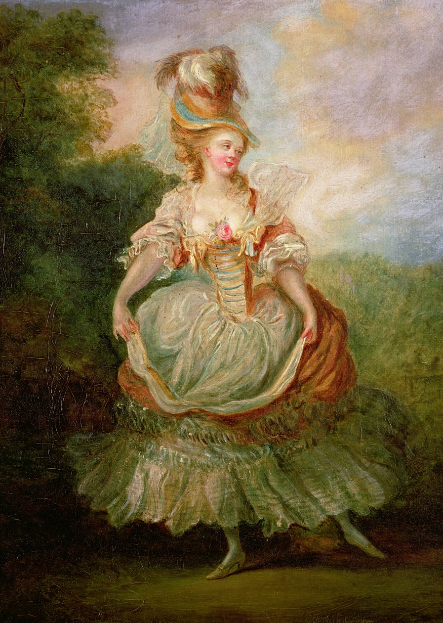 Dancer with a Rose Decolletage by Jean Frederic Schall