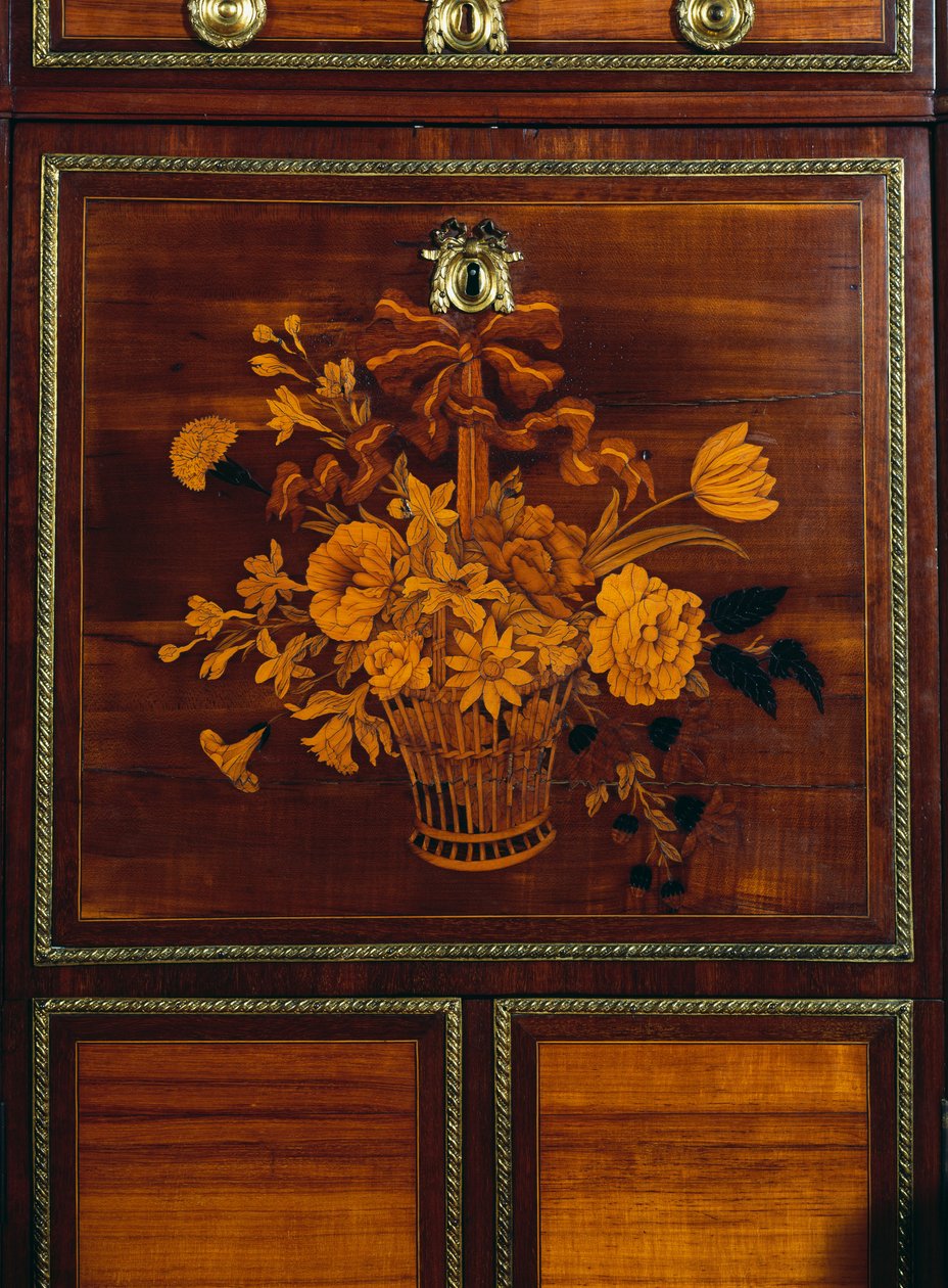 Basket of Flowers (detail) by Jean Henri Riesener