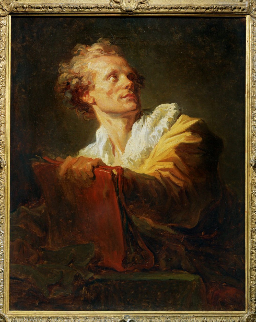 Portrait of a young artist by Jean Honore Fragonard