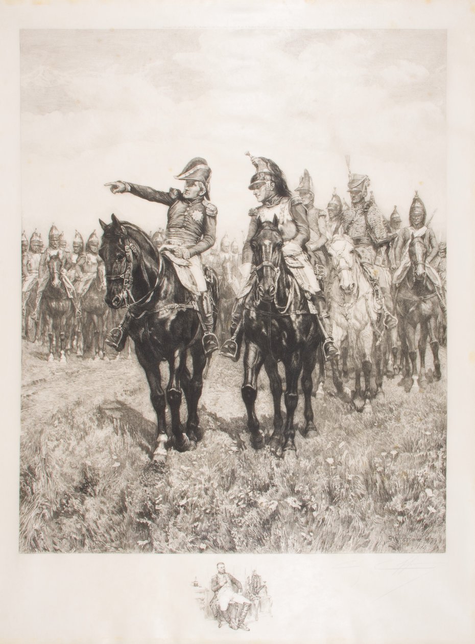 Staff at Austerlitz, Engraved by C. Coppier by Jean Louis Ernest Meissonier