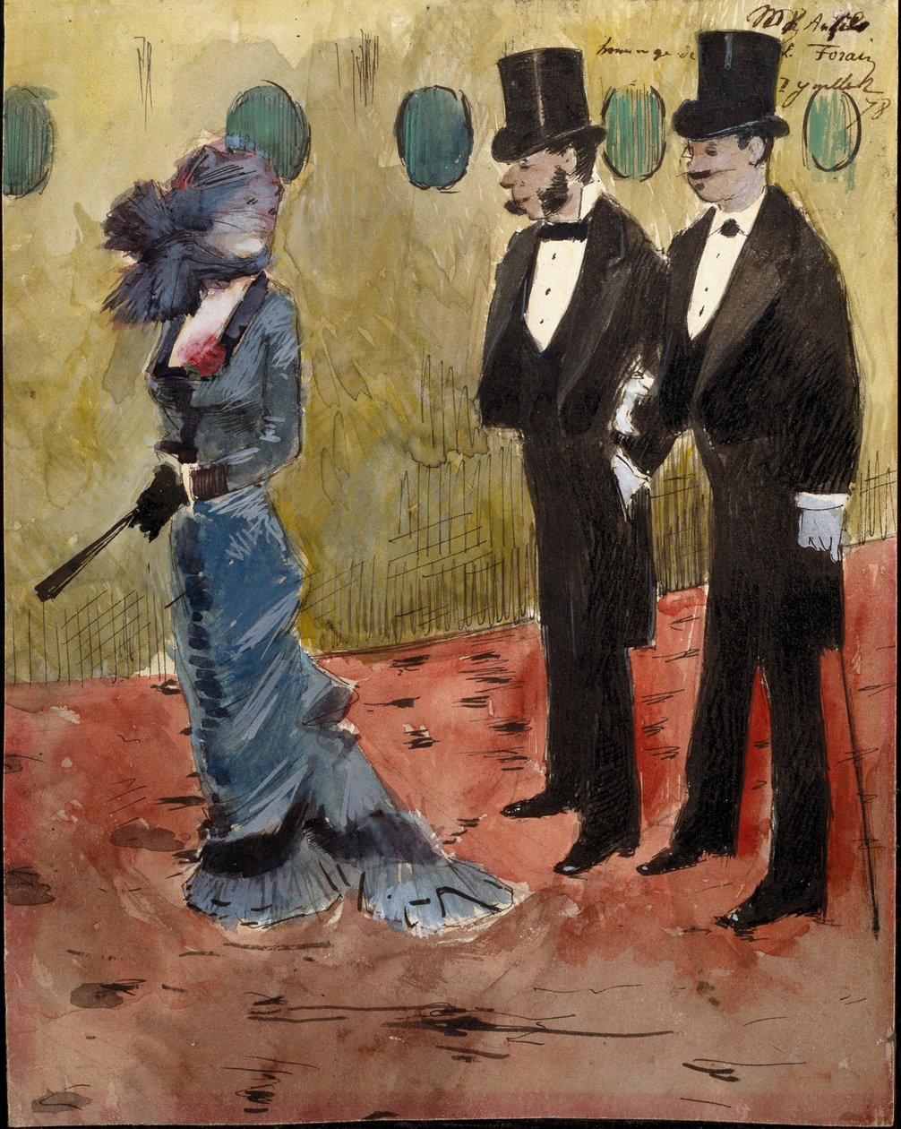 At the Theater by Jean-Louis Forain